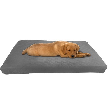 PET ADOBE Waterproof Memory Foam Pet Bed for Indoor/Outdoor Water Resistant and Washable Cover 36” x 27” Gray 673550DYF